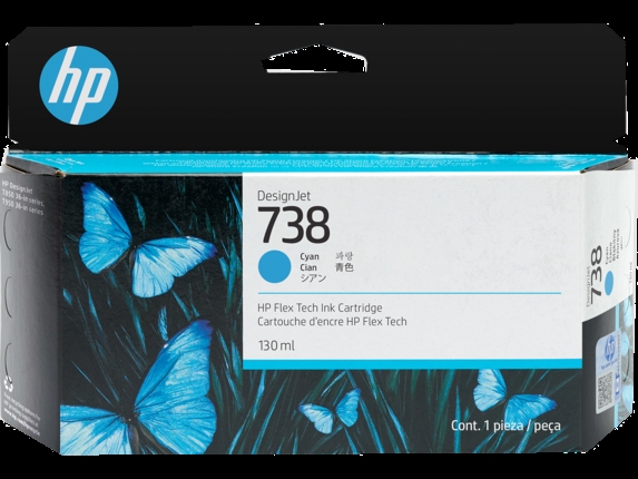 HP 738 130 ml-es Cyan DesignJet tintapatron
