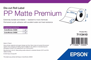 Epson PP Matte Címke Prémium, Kivágott címkék, 102 x 51mm ( 535 címke )