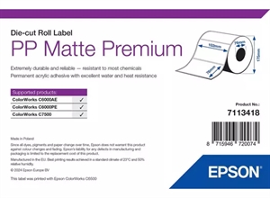 Epson PP Matt Címke Prémium, Kivágott Tekercs, 102mm x 76mm, 1570 Címke