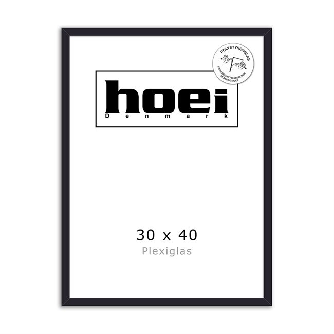 Sort fa keret fényképekhez és plakátokhoz 30 x 40 - PLEXI cm