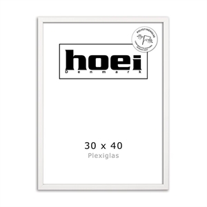 Hvid fa keret egy fotó és plakát számára 30 x 40 - PLEXI cm