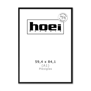 Sort fa keret fényképekhez és plakátokhoz 59,4 x 84,1 - A1 PLEXI cm