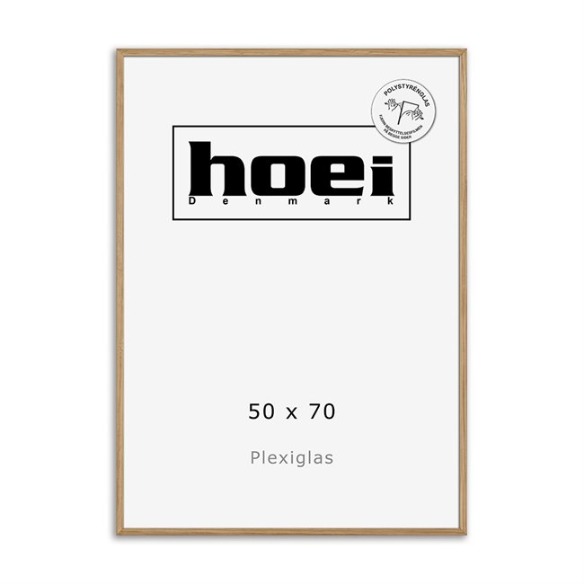 Masszív tömör tölgyfa keret fényképekhez és poszterekhez 50 x 70 PLEXI cm