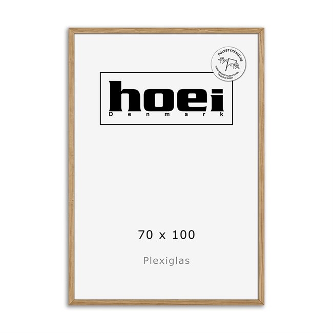 Masszív tölgyfa keret fényképekhez és plakátokhoz 70 x 100 PLEXI cm