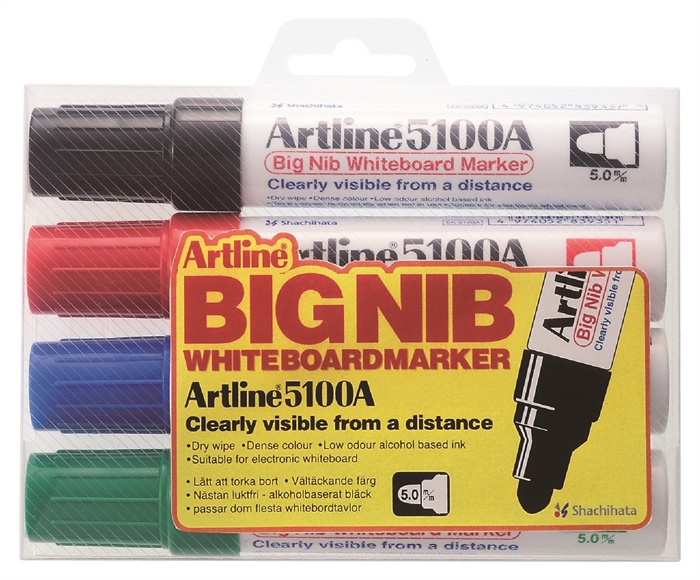 Artline Whiteboard Marker 5100A BIG 4-készlet
