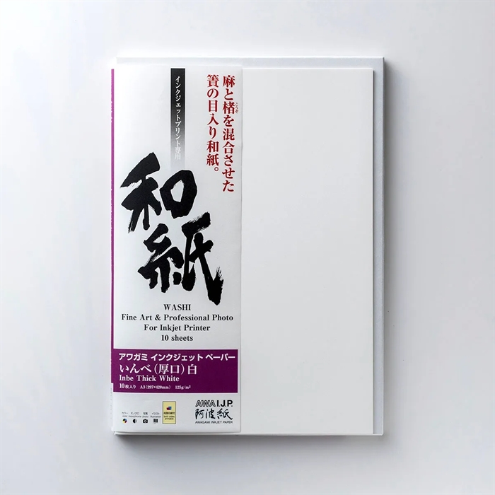 Awagami Inbe Thick White - 125 g/m², A3+ 10 ív