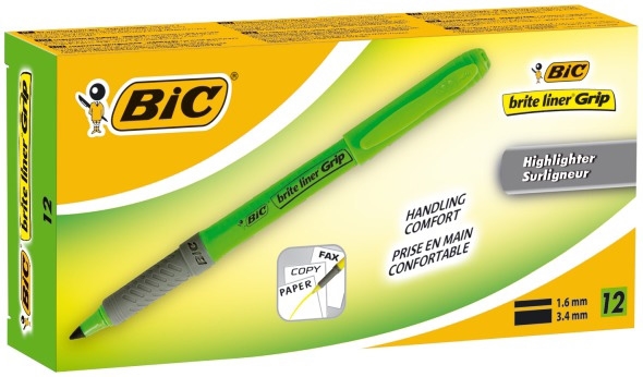 Bic kiemelő toll Brite Liner Grip zöld