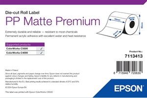 Epson PP Matt Címke Prémium, Kivágott címkék, 76 x 51mm (535 Címke)