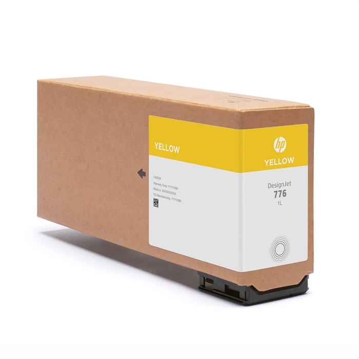 HP 776 tintapatron, 1 liter, Yellow