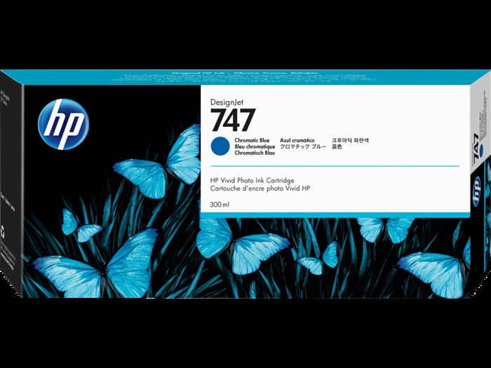 HP 747 300 ml-es kromatikus Blue DesignJet tintapatron