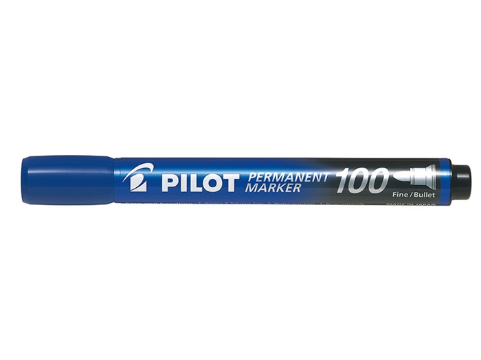 Pilot Marker Permanent 100 kerek kék