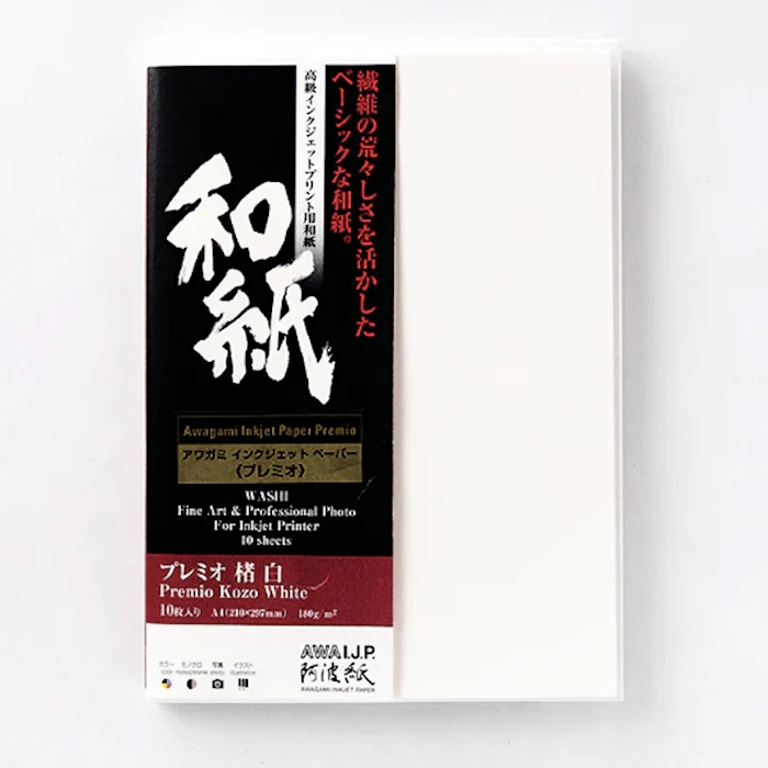 Awagami Premio Kozo White - 180 g/m², A3+ 10 ív